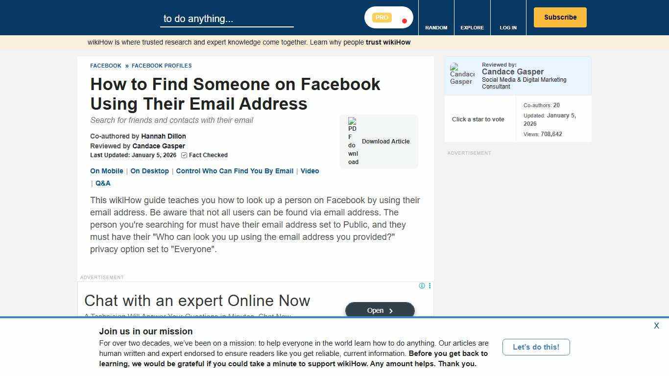 How to Use an Email Address to Find Someone on Facebook